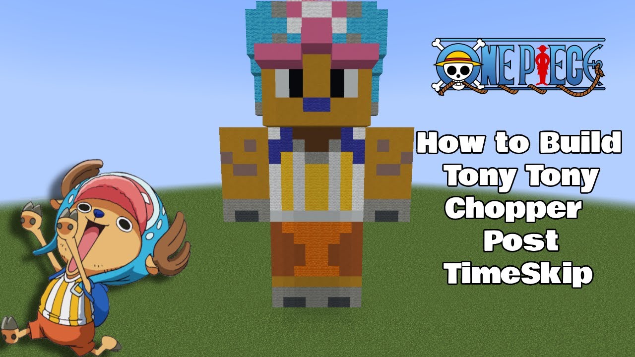 Minecraft How To Build a Tony Tony Chopper Statue From (One Piece