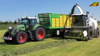 Grasernte 2021 häckseln & silieren - Grassilage für Milchkühe moderne Landwirtschaft german farmers