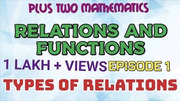 +2 MATHEMATICS//CHAPTER-1//RELATIONS AND FUNCTIONS//PART-1//TYPES OF RELATIONS-REFLEXIVE, SYMMETRIC.