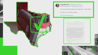 VERIFY: Yes, Gov. Abbott said he plans to sign new gun legislation into law
