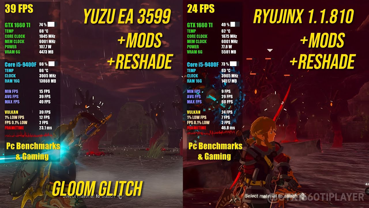 Yuzu vs. Ryujinx Emulator Comparison Zelda: Tears of the Kingdom TOTK + New  Shader Cache 