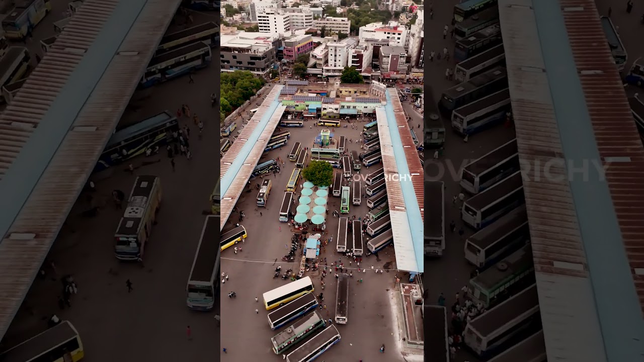 Tiruchirappalli Junction Busstand Aerial view - Trichy junction bus stand 