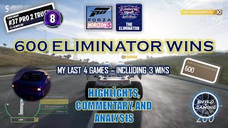 Forza Horizon 5 | My 600th Eliminator Win: Highlights and Voiceover of 4 Games and Stats Analysis 🎮