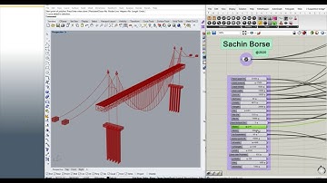 Parametric Suspension Bridge Design Using Grasshopper + Tekla Structure
