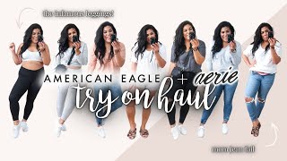 CURVY AERIE AMERICAN EAGLE TRY ON HAUL | CASUAL OUTFITS + LOUNGEWEAR TRY ON | queencarlene