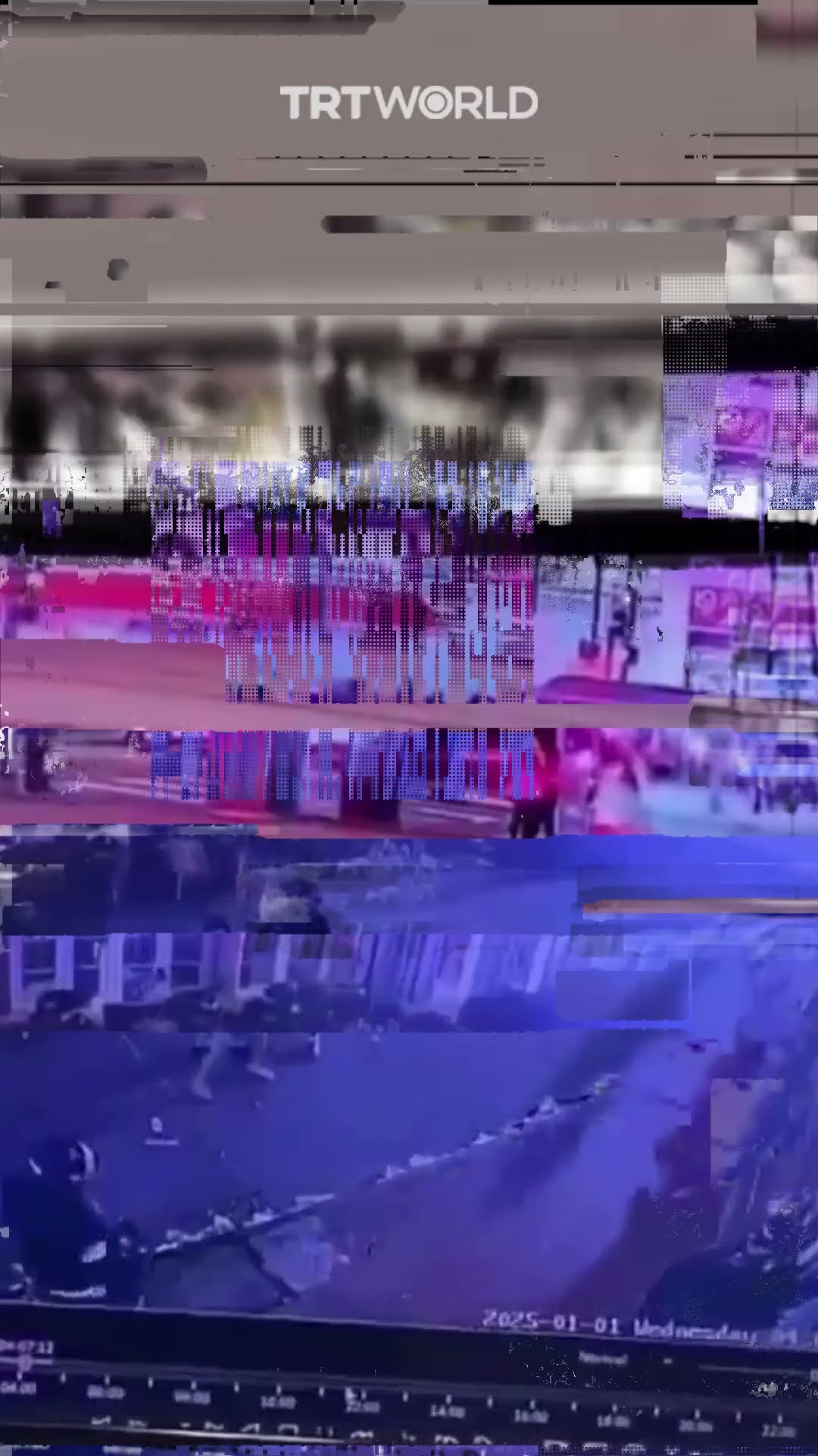 Footage shows New Orleans ramming attacker drive around police barricade before attack