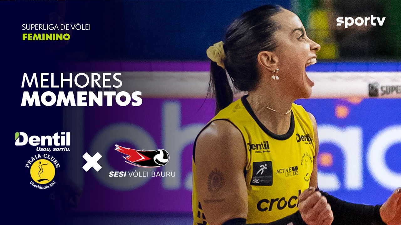 PRAIA CLUBE 3 X 0 SESI-BAURU | MELHORES MOMENTOS | SUPERLIGA FEMININA DE VÔLEI 2025/26 | sportv
