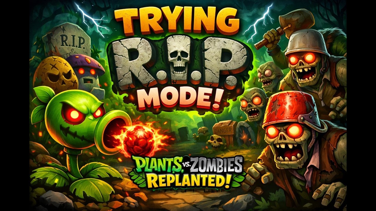 TRYING R.I.P MODE IN PLANTS VS ZOMBIES: REPLANTED!