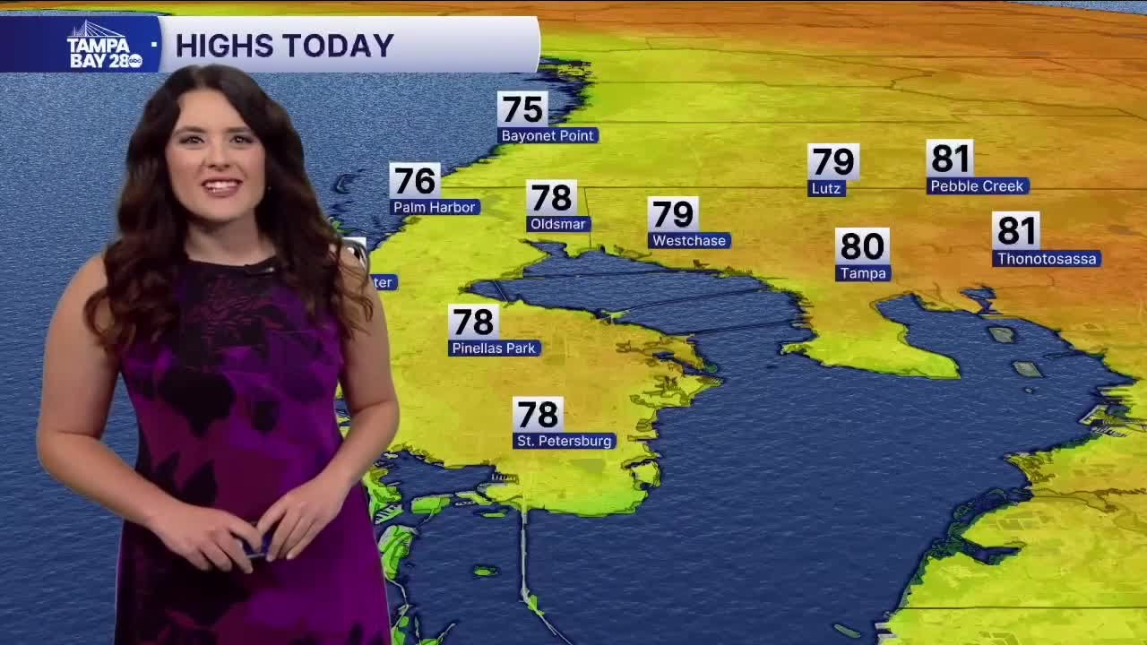 Latest forecast as abundant sunshine returns to the Tampa Bay area ...