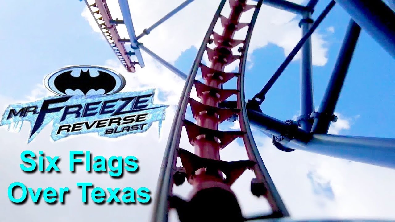 2018 Mr Freeze Reverse Blast Roller Coaster Front Seat HD POV Six Flags ...