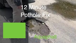 How to Fix a Pothole  Stoneyard® Aquaphalt 12 Minute Solution. Water Activated.