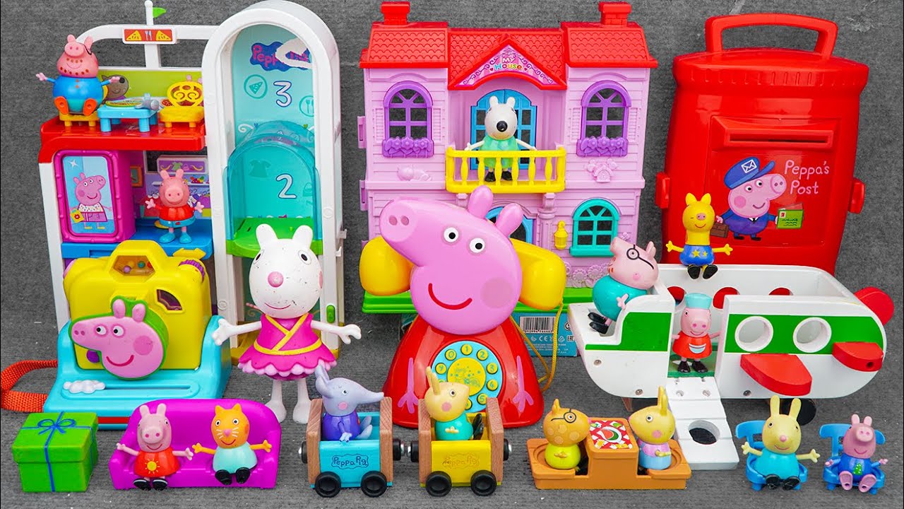 92 Minutes of Satisfying ASMR Unboxing | Adorable Cute PEPPA PIG Shopping Mall Playset Collection