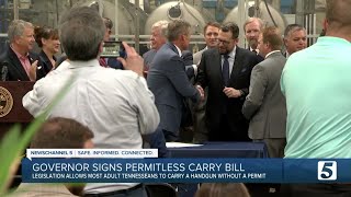 Gov. Lee, state lawmakers celebrate constitutional carry law at Beretta's Tennessee campus