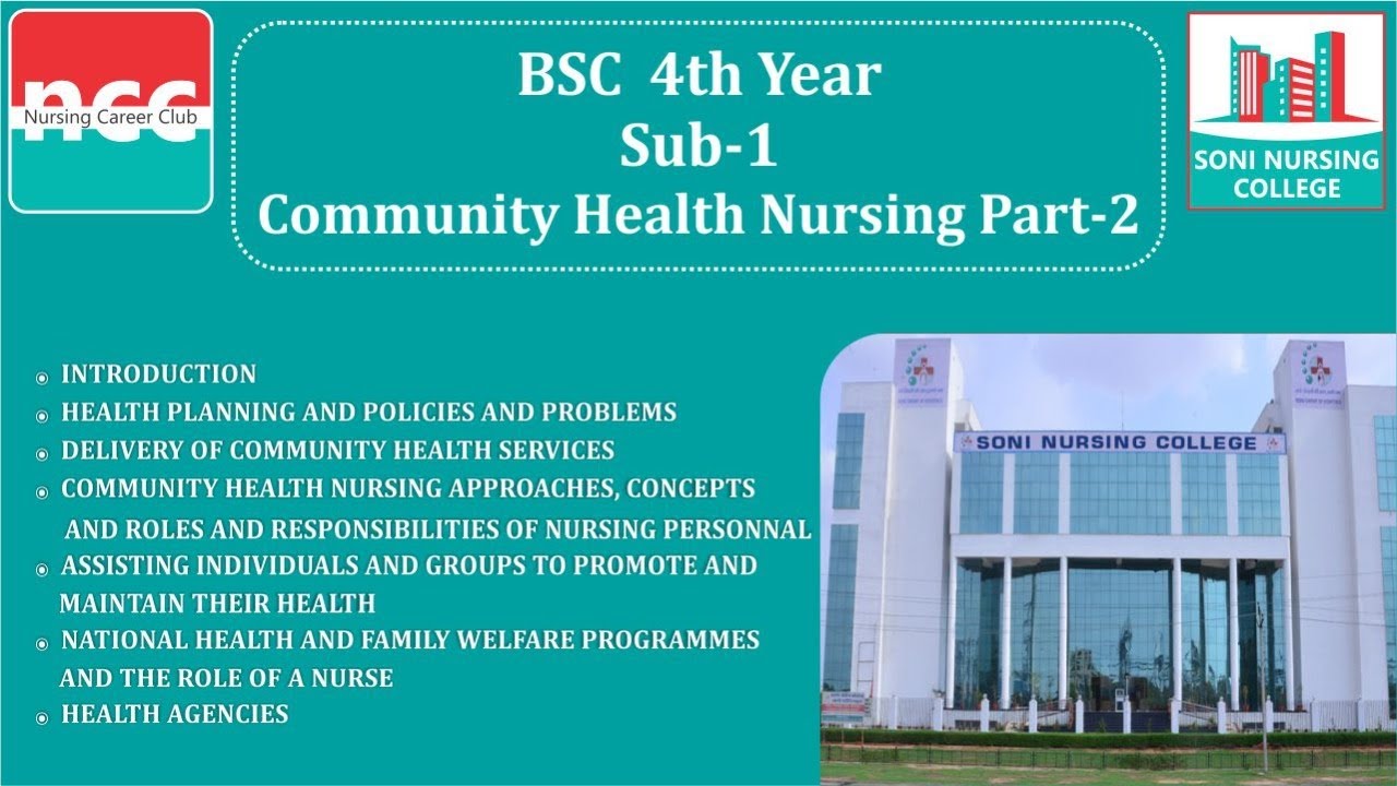 BSC 4.1.1 Community Health Nursing Part-2 : Introduction