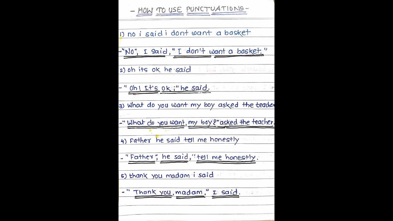 Punctuations 10thclass English Grammar