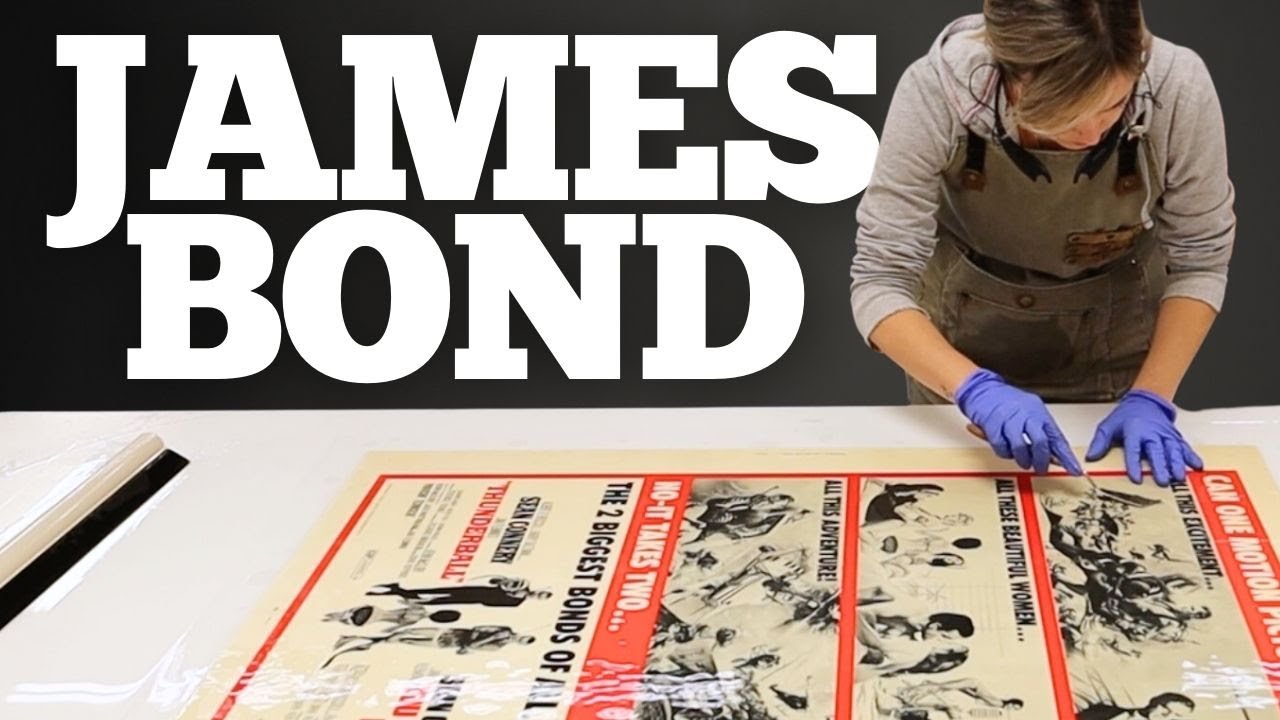 Conserving a Vintage James Bond Poster