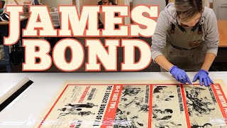 Conserving a Vintage James Bond Poster