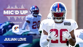 Julian Love MIC'D UP at Joint Practice with Jets: "Let's get after it!" | New York Giants