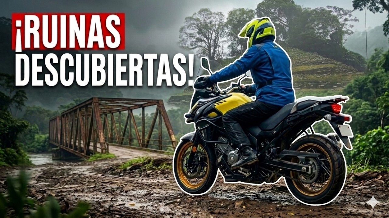 🏍️Encontré una ZONA ARQUEOLÓGICA que muy pocos conocen | VStrom 650XT en Veracruz 🏍️🏞️