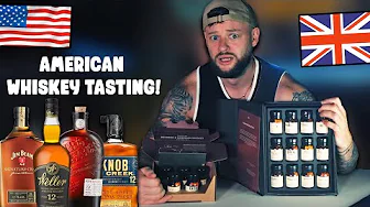 British Guy's FIRST TIME Trying 5 Different American Whiskeys!