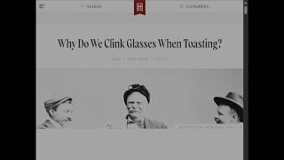 WHY DO WE CLINK GLASSES???.. NOBODY REALLY KNOWS OR DO THEY???