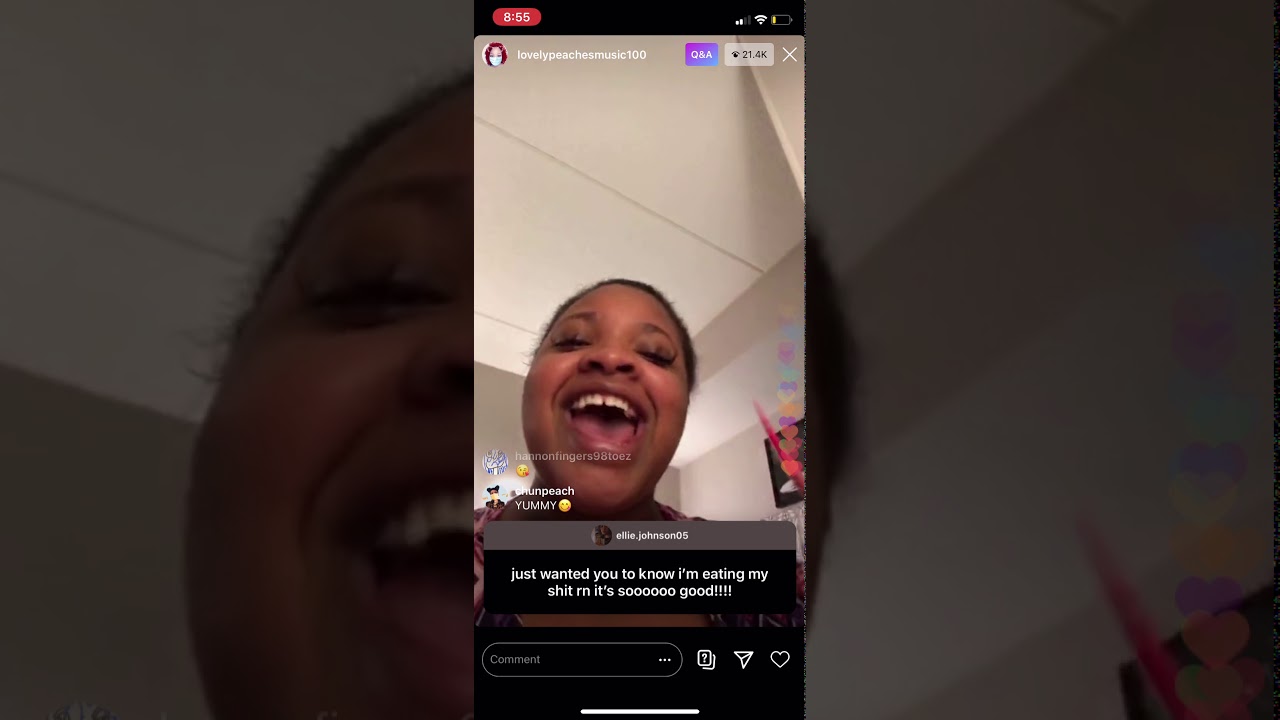 LOVELY PEACHES ANSWERS QUESTIONS ON LIVE - YouTube