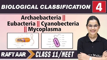 Biological Classification 04 | Archaebacteria l Eubacteria l Mycoplasma l Class 11/NEET | RAFTAAR