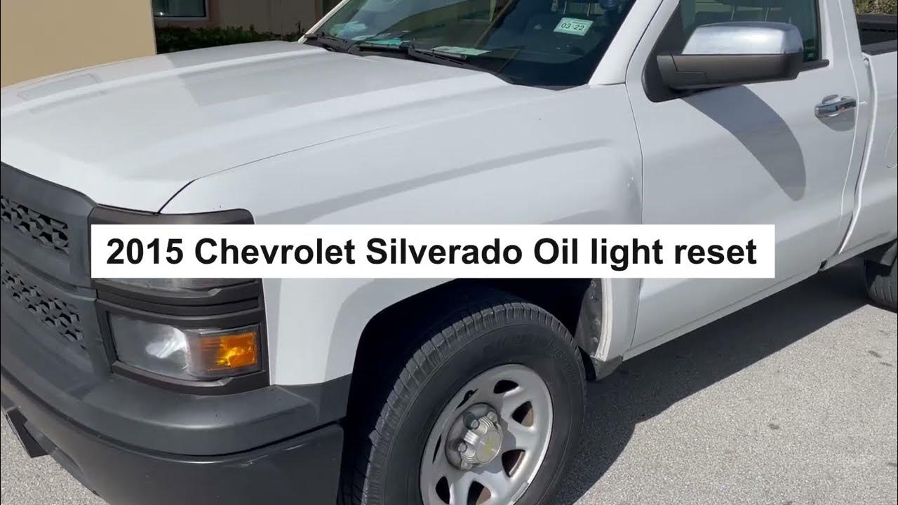 2015 Chevrolet Silverado Oil Light Reset - YouTube