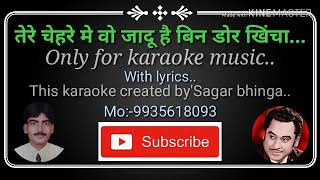 Tere chehre me vo jadu hai bin dor..Karaoke music,Kishor kumar song.Editor Sagar bhinga..