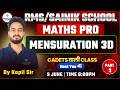 Mensuration 3D Part 2 | RMS & Sainik School | Maths Class by Kapil Sir