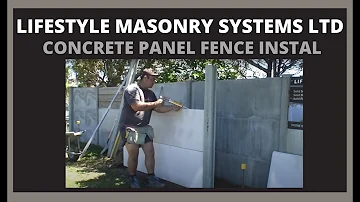 Concrete Panel Fence Instal!!