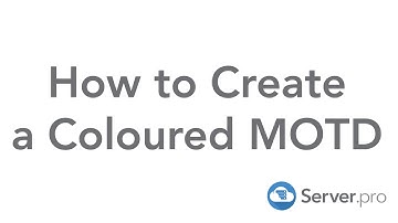 How to Create a Coloured MOTD - Minecraft Java