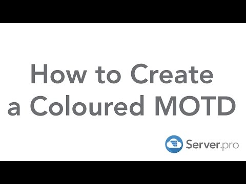 How to Create a Coloured MOTD - Minecraft Java