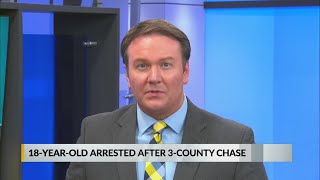 Teen girl arrested after 3-county chase ends in Wake County