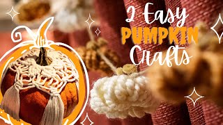🎃 DIY Yarn Pumpkin Garland & Macramé Pumpkin Cover! | 2 Easy Beginner Friendly Crafts for Fall