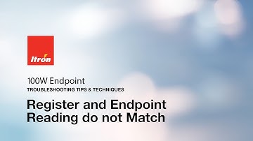 Itron 100W Endpoint - Register and Endpoint Reading Do Not Match