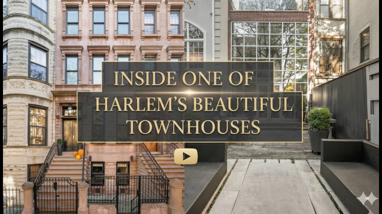 Интерьер одного из самых красивых таунхаусов Гарлема: стеклянные стены, сад и историческое очаров...