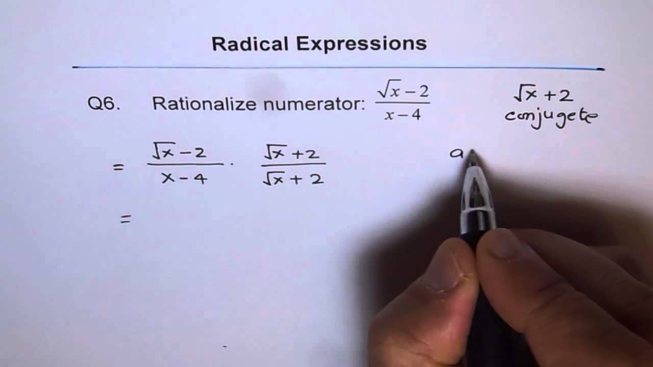 Rationalize Numerator and Simplify Q6