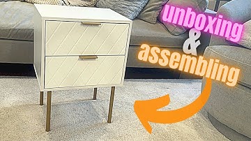 Unboxing & Assembling the Aobafuir 2 Drawer Nightstand #amazonfinds