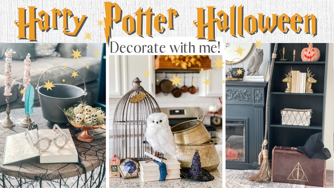 HALLOWEEN 2022 DECORATE WITH ME, HARRY POTTER INSPIRED DECOR