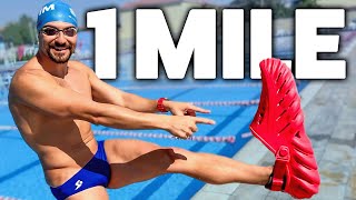 I Broke a WORLD RECORD Swimming a Mile in CROCS