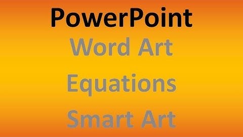 Word Art, Equations & Smart Art