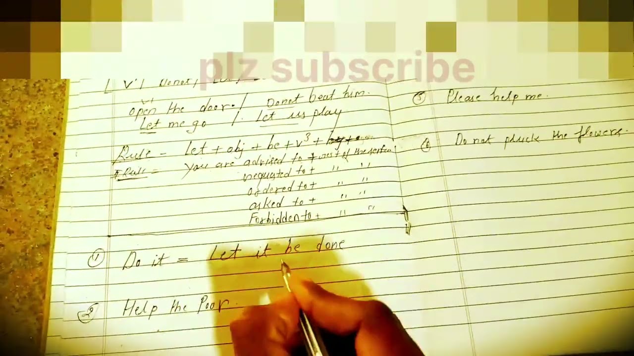 Active passive of imperative sentences..