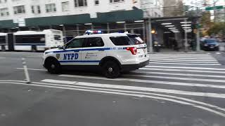 a NYPD PD unit and a FDNY Ambulance responding up Third Avenue 11-3-19
