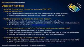 SAP Analytics Cloud   Objection Handling and Lessons Learned