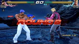 Tekken 7 BTS Kazuya vs Hacker Paul player