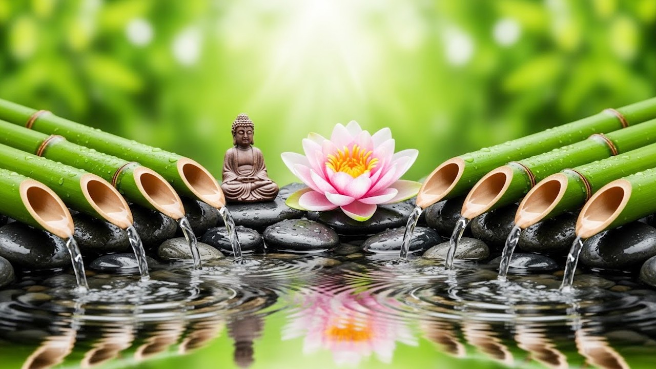 Bamboo Water & Bird Sounds 🌿 Peaceful Nature for Deep Sleep (10 Hours, No Music)