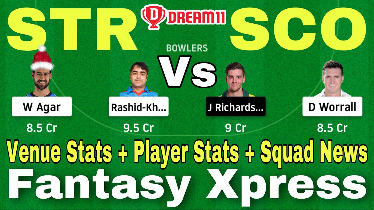 STR vs SCO Dream11 Team | STR vs SCO Dream11 Prediction | Adelaide Strikers vs Perth Scorchers BBL10