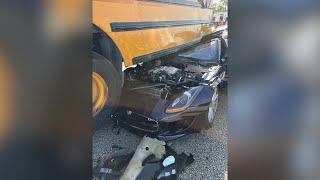 Driver crashes into school bus, arrested for domestic battery hours later Driver crashes into school bus, arrested for domestic battery hours later
