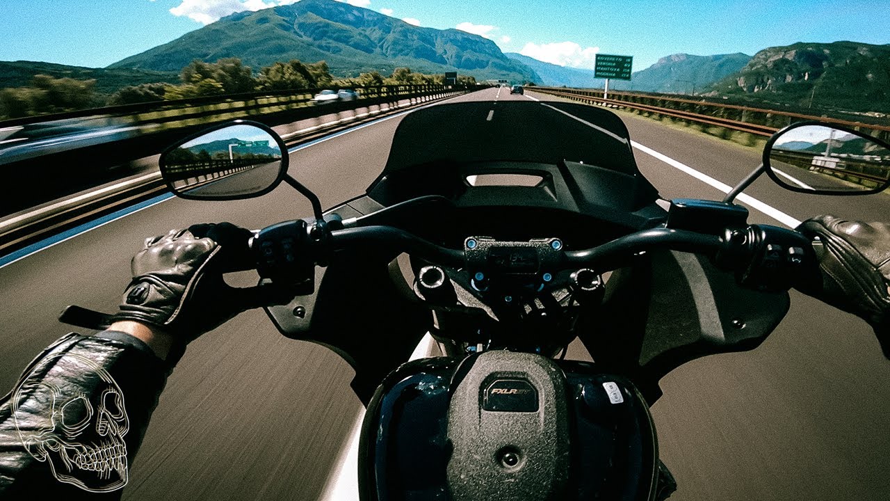 Cruising on a Harley Davidson Low Rider ST. (RAW Onboard)